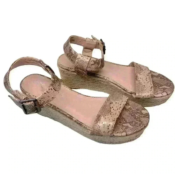Matisse Women's Coconuts Sunchaser Espadrille Sandal Size 9 Snakeskin Platform - Picture 12 of 13